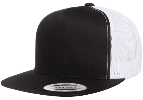 Yupoong 6006T Classic Trucker Snapback Hat, Flat Bill - Lot of 12 Hats (1 Dozen) - YP Classics®