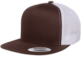 Yupoong 6006T Classic Trucker Snapback Hat, Flat Bill Cap with Mesh Back, 2-Tone Colors - YP Classics®