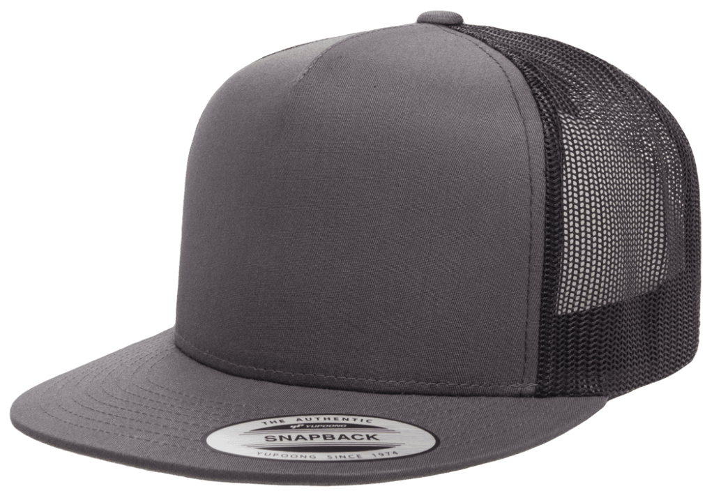 Yupoong 6006T Classic Trucker Snapback Hat, Flat Bill Cap with Mesh Ba –  The Park Wholesale