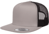 Yupoong 6006T Classic Trucker Snapback Hat, Flat Bill Cap with Mesh Back, 2-Tone Colors - YP Classics®