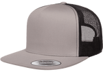 Yupoong 6006T Classic Trucker Snapback Hat, Flat Bill Cap with Mesh Back, 2-Tone Colors - YP Classics® - Picture 9 of 9