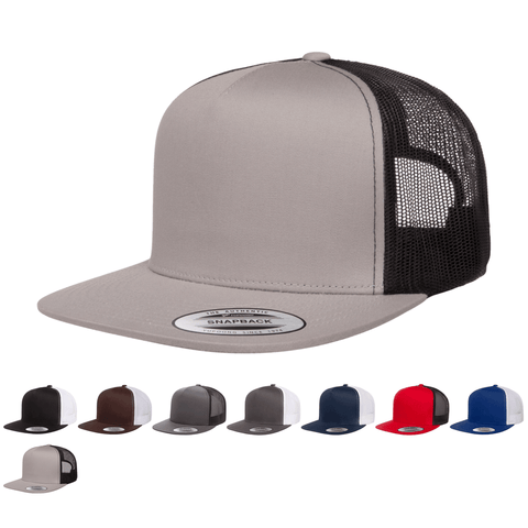 Park Hat, The Classic with Mesh Flat – Trucker Yupoong Snapback Bill Cap Wholesale 6006T Ba