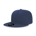 Decky 362 - Solid Color Snapback Hat, 6 Panel Flat Bill Cap - Picture 6 of 7