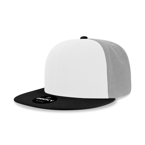 Decky 355 6020 Blank 3 Tone Snapback Hat Flat Bill The Park Wholesale