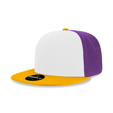 355/6020 - Flat The Hats Bill – Wholesale 3-Tone Snapback Park Decky Blank