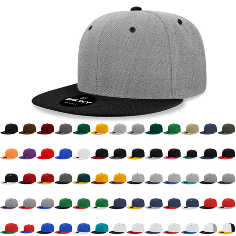 Wholesale Snapback Hats, Flat Bill Hats, Bulk Snapback Hats - Decky 3500
