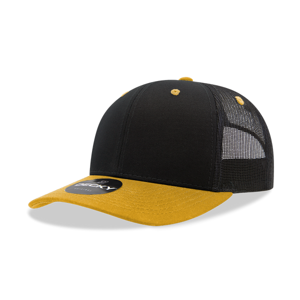 Decky 6021 - Classic Trucker Hat, 6 Panel Mid Profile Trucker Cap (Colors 2 of 2)