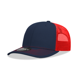 Decky 6031 - 6 Panel Mid Profile Structured Contra-Stitch Trucker Hat (Colors 2 of 2) - 