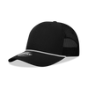 Decky 6040 - 5 Panel Mid Profile Structured Cotton/Poly Blend Trucker w/Rope