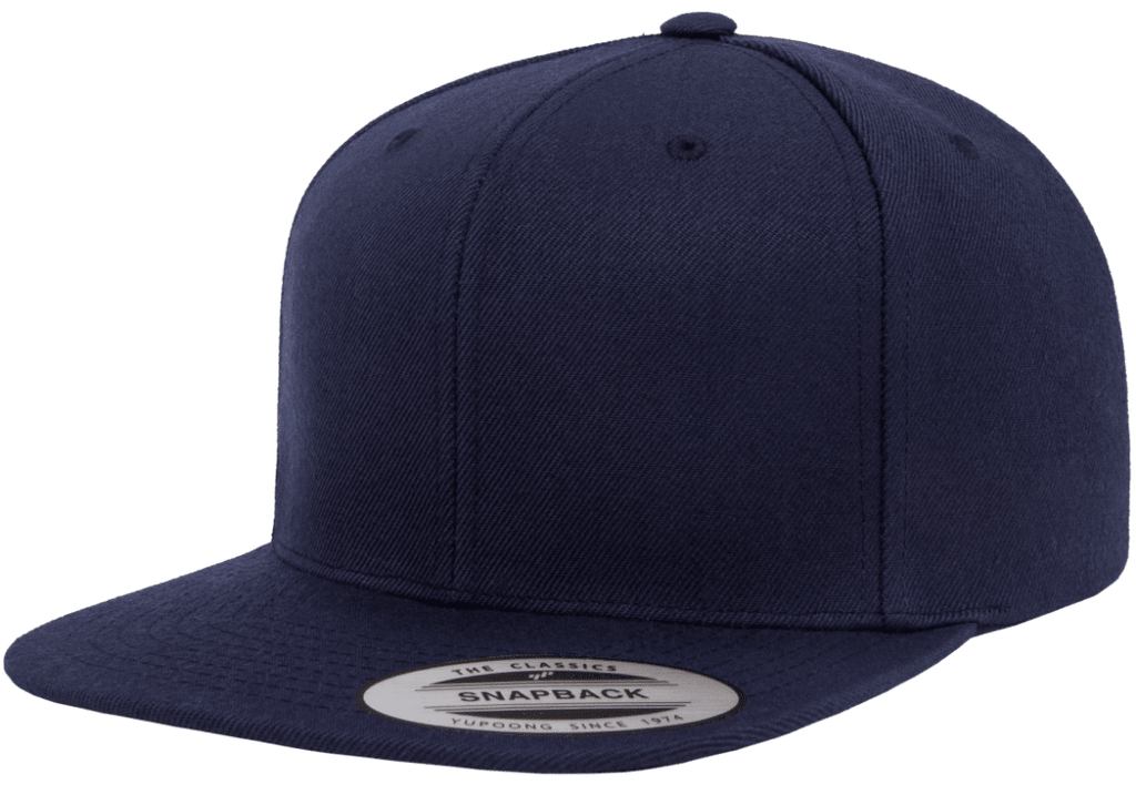 Yupoong 6089M Premium Snapback Hat Flat Bill Cap YP Classics