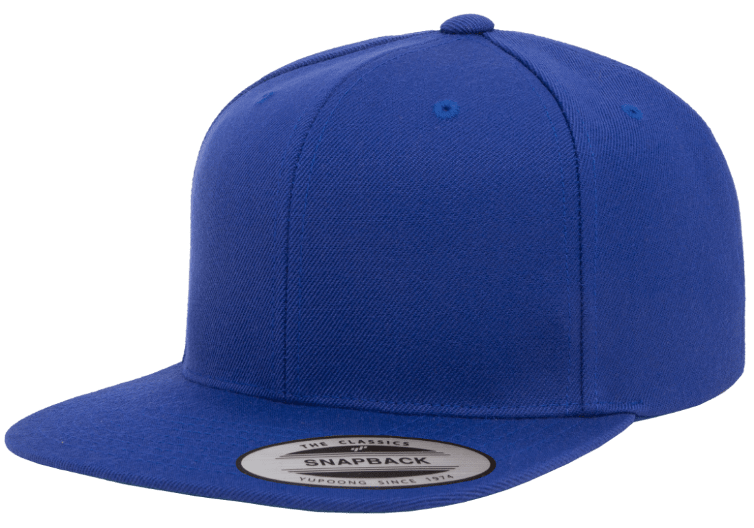 Yupoong 6089M Premium Snapback Hat, Flat Bill Cap - YP