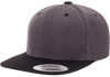 Yupoong 6089MT Premium Snapback Hat, Flat Bill Cap, 2-Tone Colors - YP Classics®