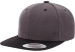 Yupoong 6089MT Premium Snapback Hat, Flat Bill Cap, 2-Tone Colors - YP Classics® - Picture 14 of 22
