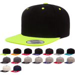 Yupoong 6089MT Premium Snapback Hat, Flat Bill Cap, 2-Tone Colors - YP Classics® - Picture 1 of 22