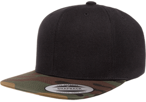 Yupoong 6089TC Premium Camo Snapback Hat, Flat Bill Cap, 2-Tone Camouflage - YP Classics® - 