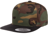 Yupoong 6089TC Premium Camo Snapback Hat, Flat Bill Cap, 2-Tone Camouflage - YP Classics®