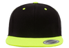 Yupoong 6089MT Premium Snapback Hat, Flat Bill Cap, 2-Tone Colors - YP Classics®
