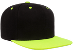 Yupoong 6089MT Premium Snapback Hat, Flat Bill Cap, 2-Tone Colors - YP Classics®