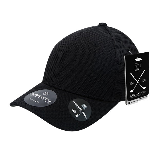 Pique Pattern L/C Flex Cap - Golf & Spots Cap - Decky 6102