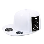 Pique Pattern Snapback Hat, Flat Bill - Golf & Sports Cap - Decky 6103