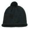Decky 611A - Solid Roll Up Beanie with Pom Pom, Knit Cap