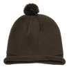 Decky 611A - Solid Roll Up Beanie with Pom Pom, Knit Cap
