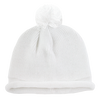 Decky 611A - Solid Roll Up Beanie with Pom Pom, Knit Cap