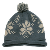 Decky 611B - Snowflake Roll Up Beanie with Pom Pom, Knit Cap