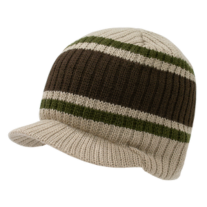 Decky 620 Striped Jeep Knit Beanie Cap - 
