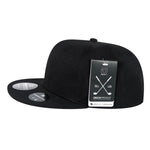 Dimple Pattern Snapback Hat, Flat Bill - Golf & Sports Cap - Decky 6203