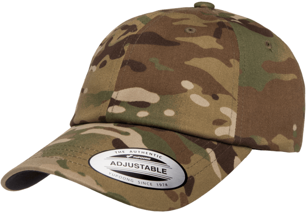 Yupoong 6245MC MultiCam Camo Dad Cap, Relaxed Camouflage Hat - YP Classics®