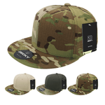 Decky 6302 - MultiCam Snapback Hat, Camo Flat Bill Cap