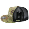 Decky 6304 - MultiCam 5-Panel Trucker Hat, Camo Flat Bill Trucker Cap - CASE Pricing