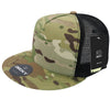 Decky 6304 - MultiCam 5-Panel Trucker Hat, Camo Flat Bill Trucker Cap - CASE Pricing