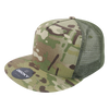 Decky 6304 - MultiCam 5-Panel Trucker Hat, Camo Flat Bill Trucker Cap
