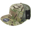Decky 6304 - MultiCam 5-Panel Trucker Hat, Camo Flat Bill Trucker Cap - CASE Pricing