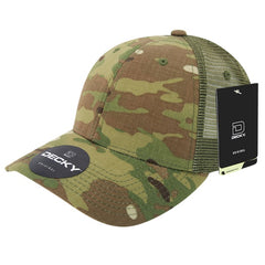 Decky 6306 - Multicam Structured L/C Trucker Cap, MultiCam Camo Trucker Hat - 