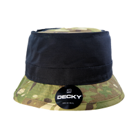 Decky 6313 MultiCam Camo Structured Bucket Hat, Camouflage Sun Hat
