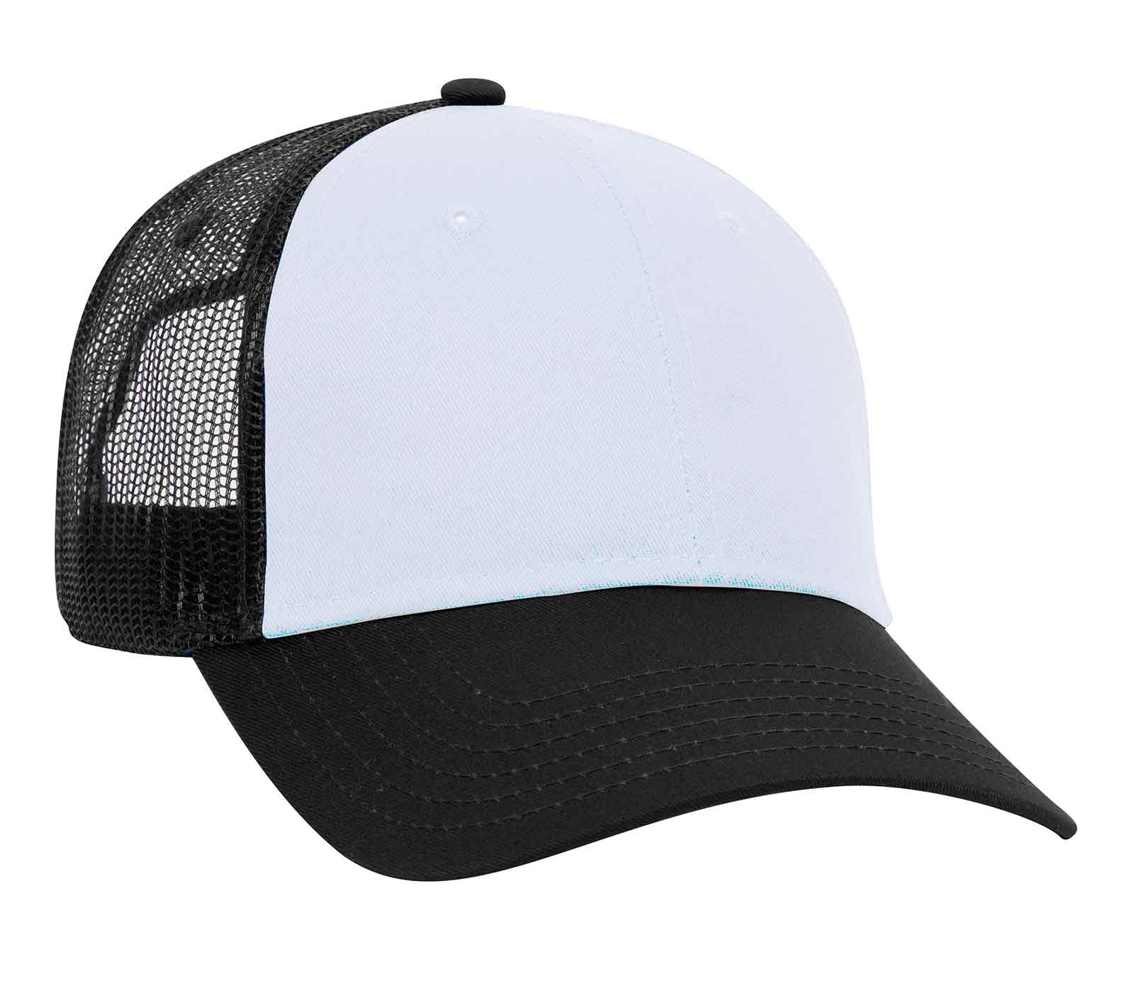 Ashen Fane 6-Panel Low Profile Snapback Hat – Contrast Mesh Back, Chambray Navy/White, Adjustable - View #7
