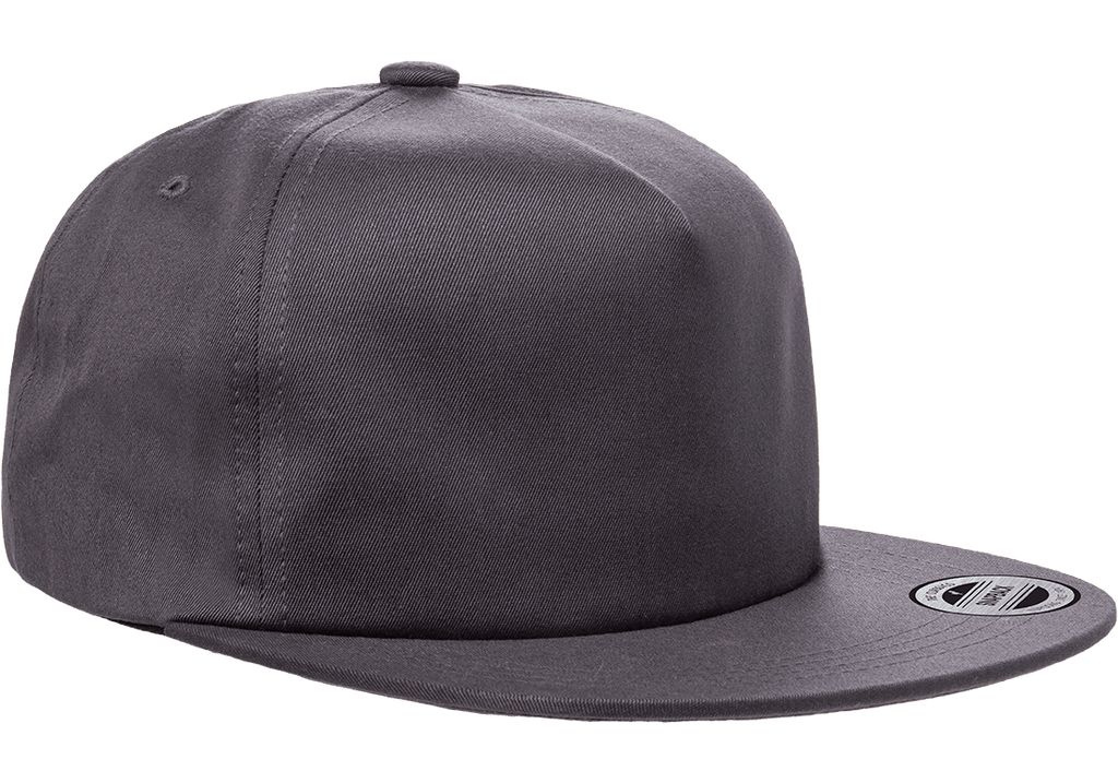 Yupoong 6502 Unstructured 5-Panel Snapback - YP – Cap The Wholesale Park Cla Bill Flat Hat