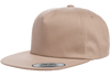Yupoong 6502 Unstructured 5-Panel Snapback Hat, Flat Bill Cap - YP Classics®