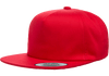 Yupoong 6502 Unstructured 5-Panel Snapback Hat, Flat Bill Cap - YP Classics®