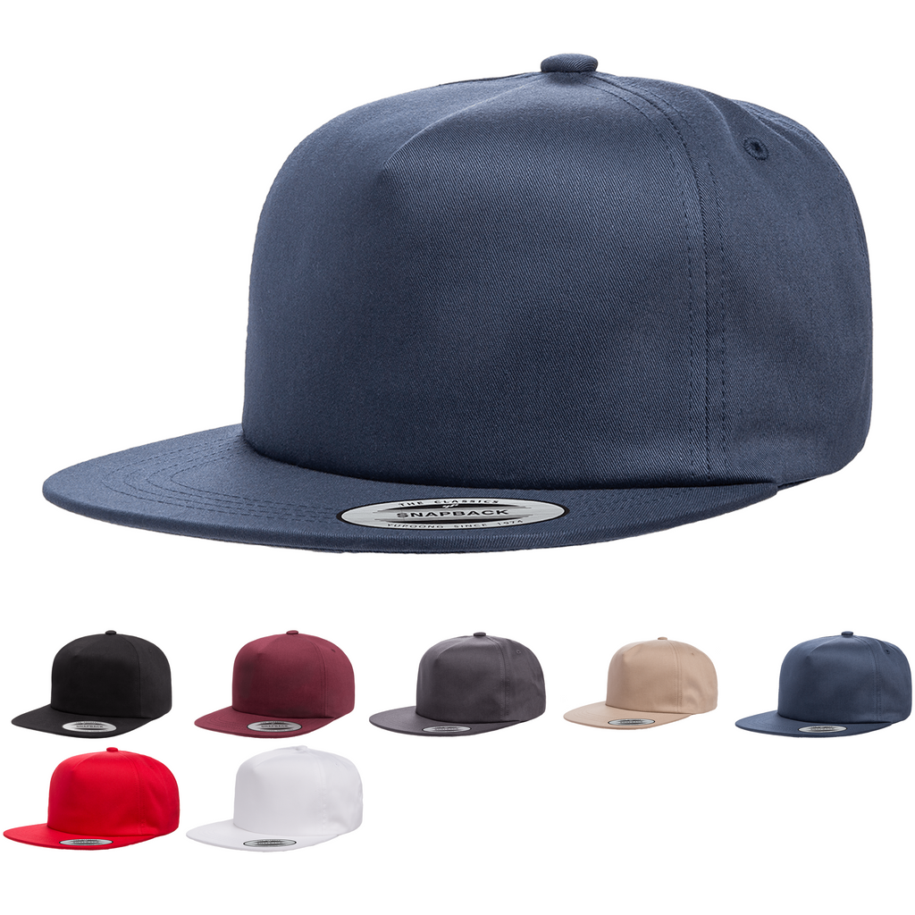 Cla Snapback Cap Flat The Bill Park Hat, – 5-Panel Wholesale Yupoong Unstructured - YP 6502