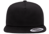 Yupoong 6502 Unstructured 5-Panel Snapback Hat, Flat Bill Cap - YP Classics®