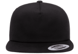 Yupoong 6502 Unstructured 5-Panel Snapback Hat, Flat Bill Cap - YP Classics®