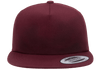 Yupoong 6502 Unstructured 5-Panel Snapback Hat, Flat Bill Cap - YP Classics®