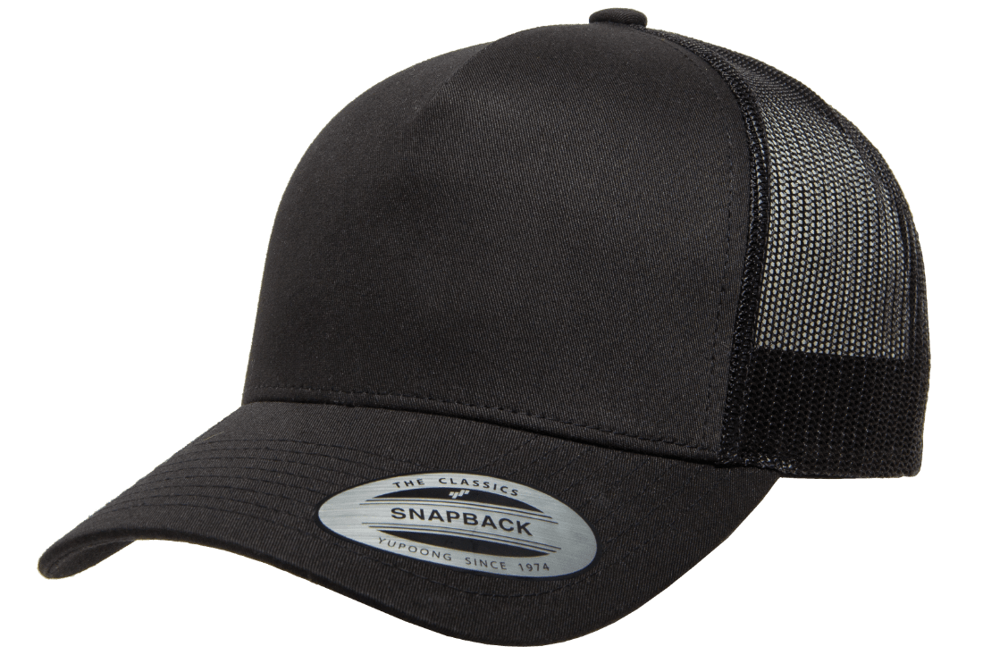 Yupoong 6506 5-Panel Retro Trucker Hat, Baseball Cap with Mesh