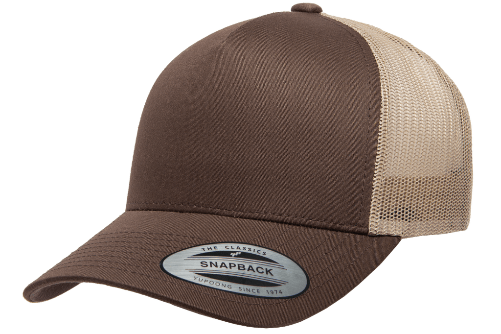 Yupoong 6506T 5-Panel Retro Trucker Hat, Baseball Cap with Mesh