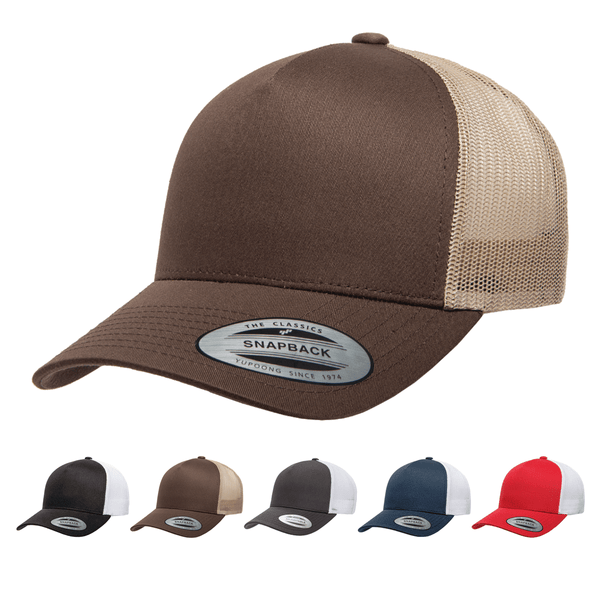 Yupoong 6506T 5-Panel Retro Trucker Hat, Baseball Cap with Mesh Back,  2-Tone Colors - YP Classics®