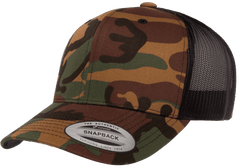 Yupoong 6606CA Camo Retro Trucker Hat, Baseball Cap with Mesh Back, Camouflage - YP Classics® - 
